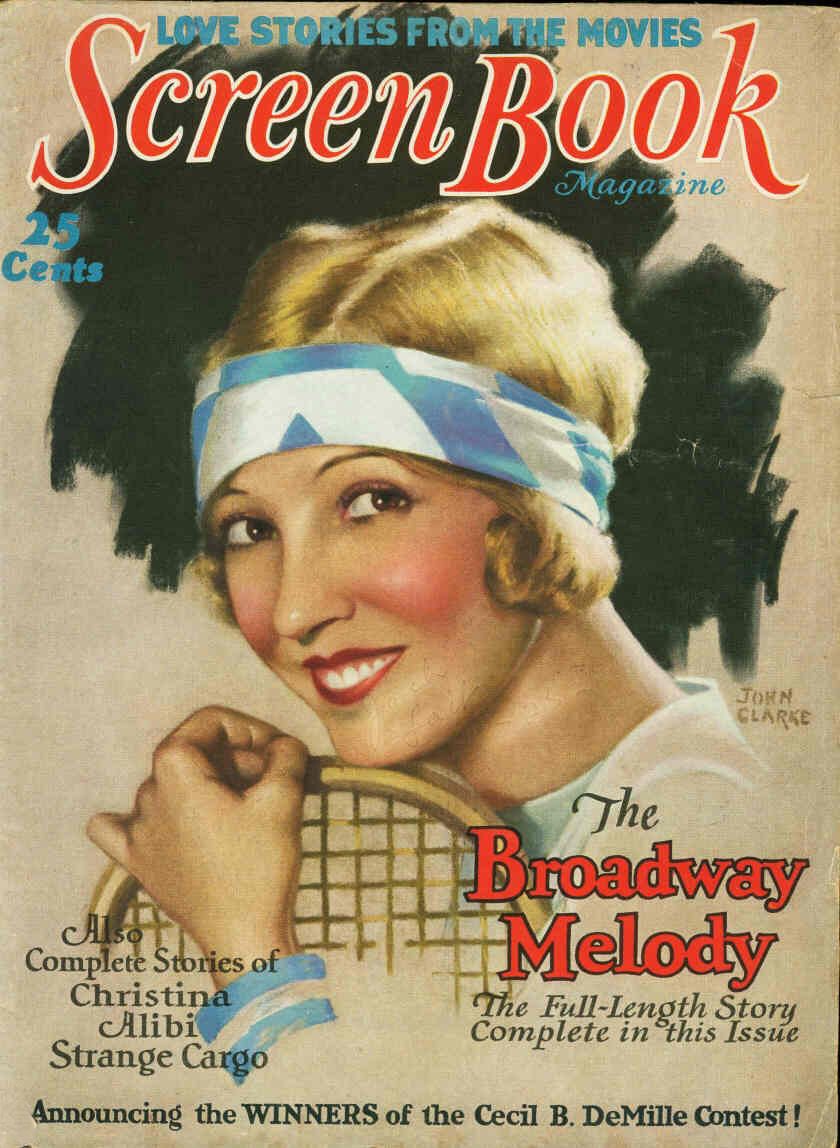SCREEN BOOK magazine cover July 1929