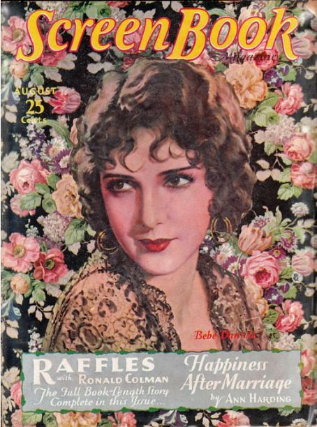 SCREEN BOOK magazine cover August 1930
