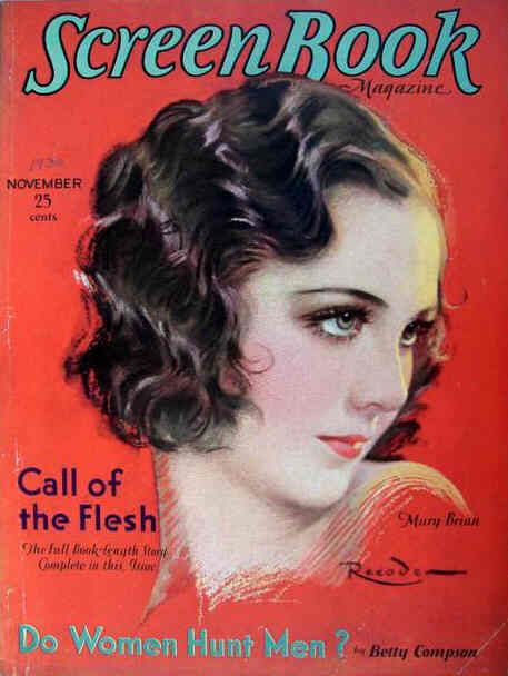 SCREEN BOOK magazine cover November 1930