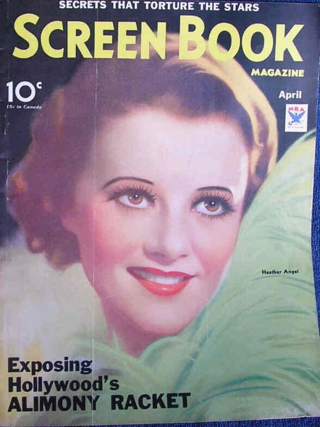 SCREEN BOOK magazine cover April 1934