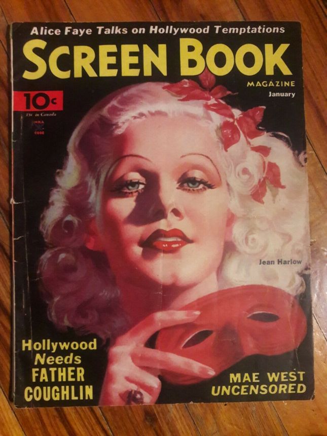 SCREEN BOOK magazine cover January 1935