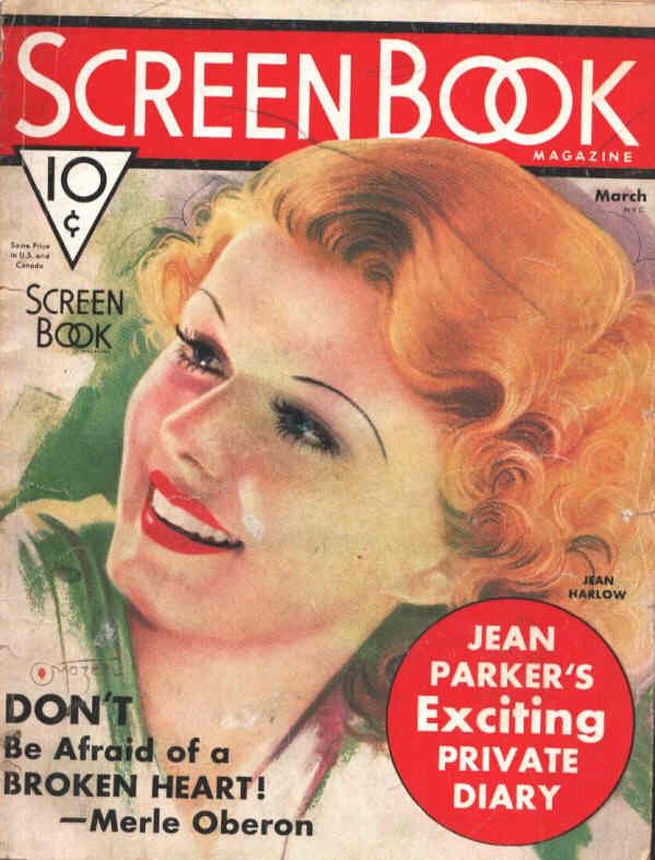 SCREEN BOOK magazine cover March 1936