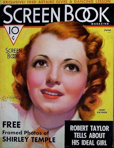 SCREEN BOOK magazine side cover June 1936