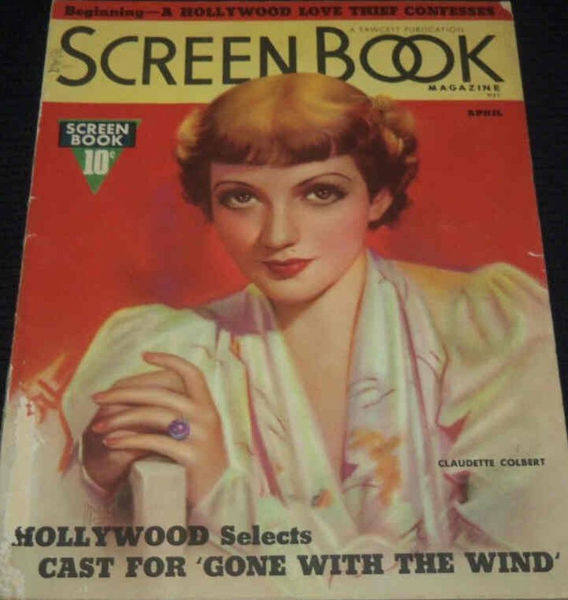 SCREEN BOOK magazine cover April 1937