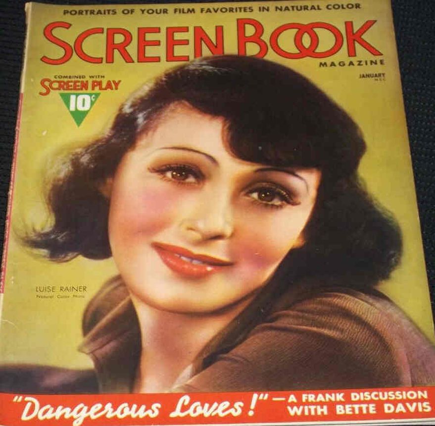 SCREEN BOOK magazine cover January 1938