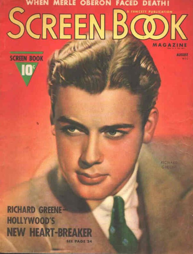 SCREEN BOOK magazine cover August 1938