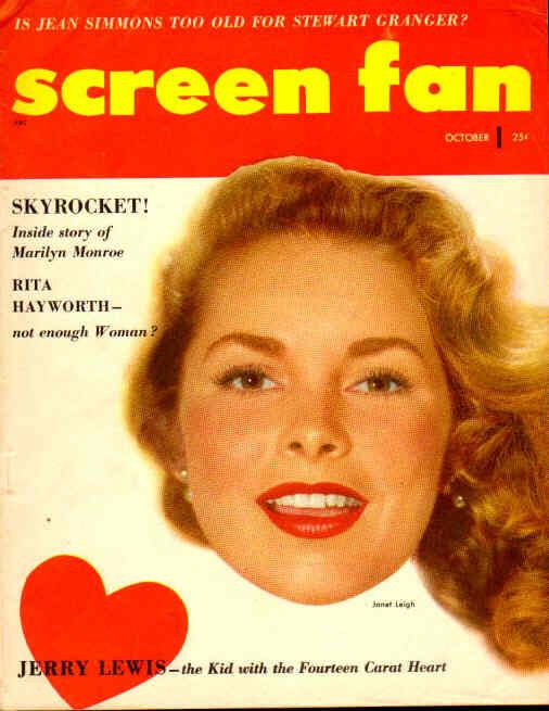 SCREEN FAN magazine cover Issue 1  Vol 1 # 1 October 1952