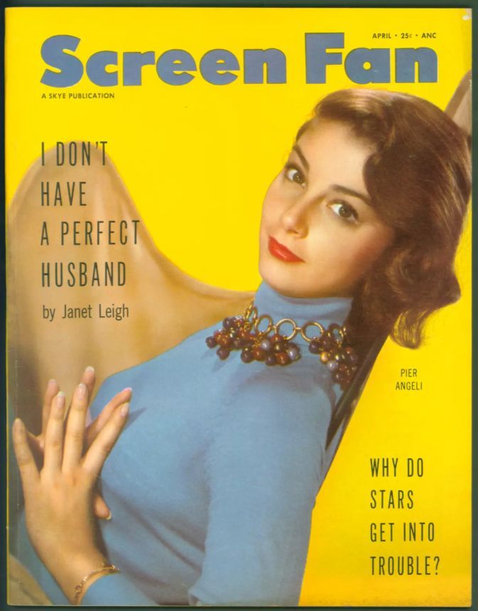 SCREEN FAN magazine cover  Vol 2 # 6 April 1954