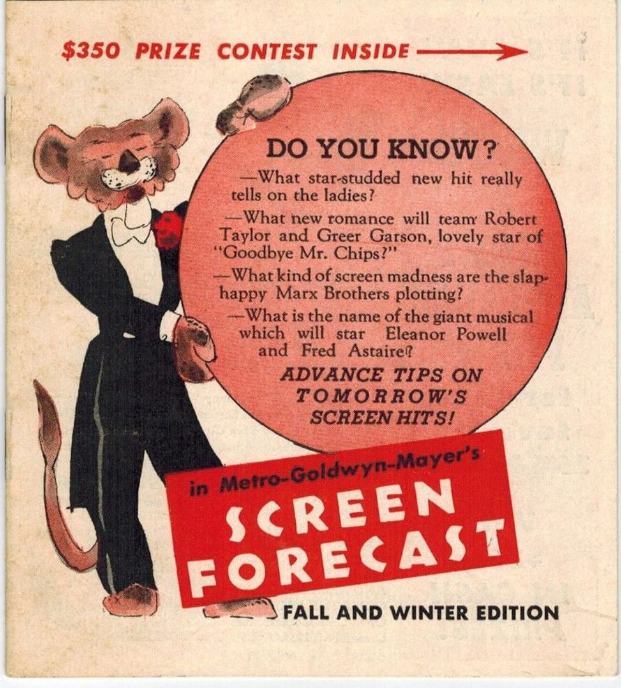 SCREEN FORECAST magazine cover Fall 1939