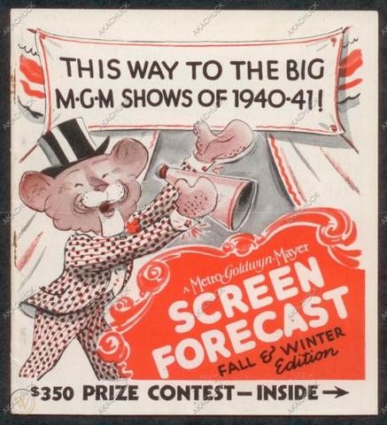 SCREEN FORECAST magazine cover Fall/Winter 1940