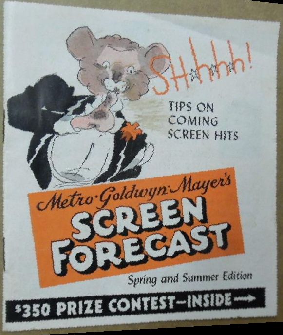 SCREEN FORECAST magazine cover Spring 1940