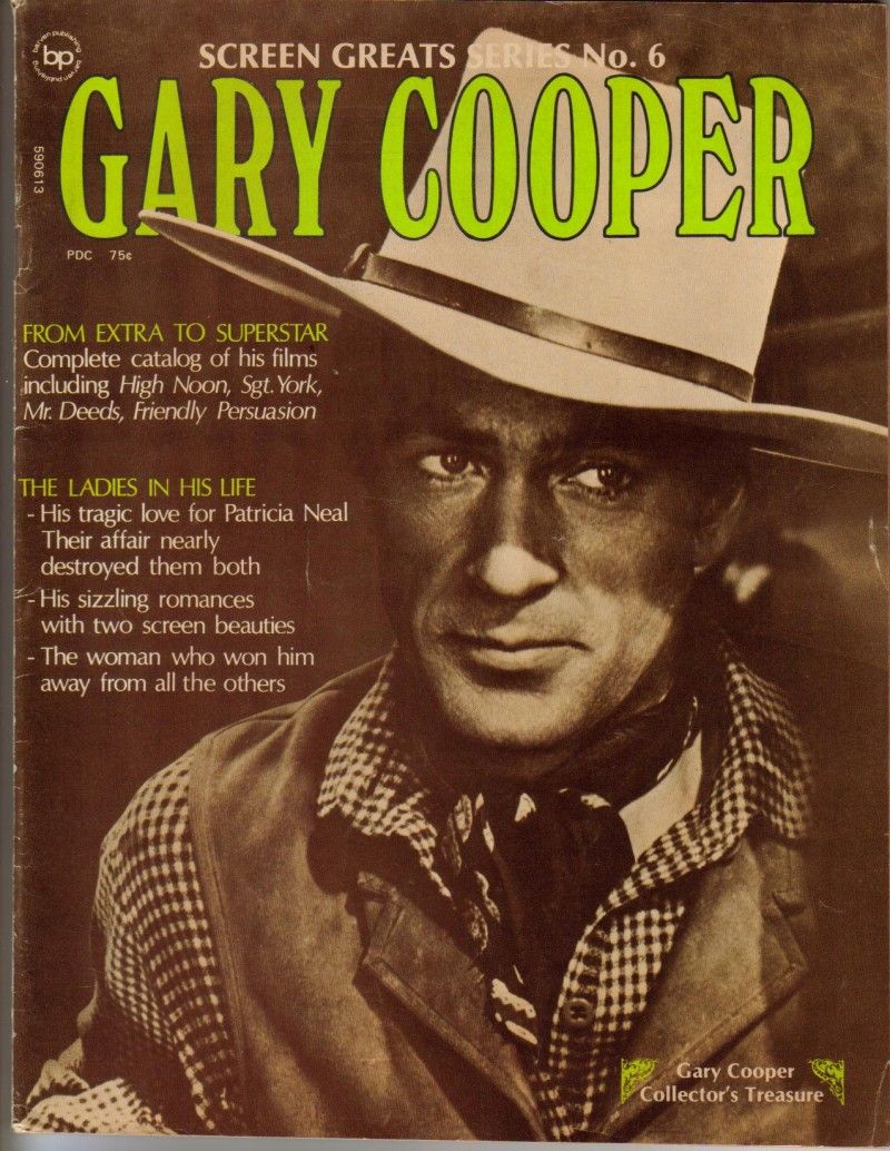 SCREEN GREATS Series magazine side cover Issue 6 Vol 1 1972