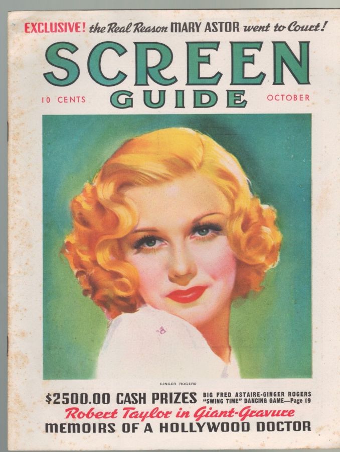 SCREEN GUIDE magazine cover October 1936