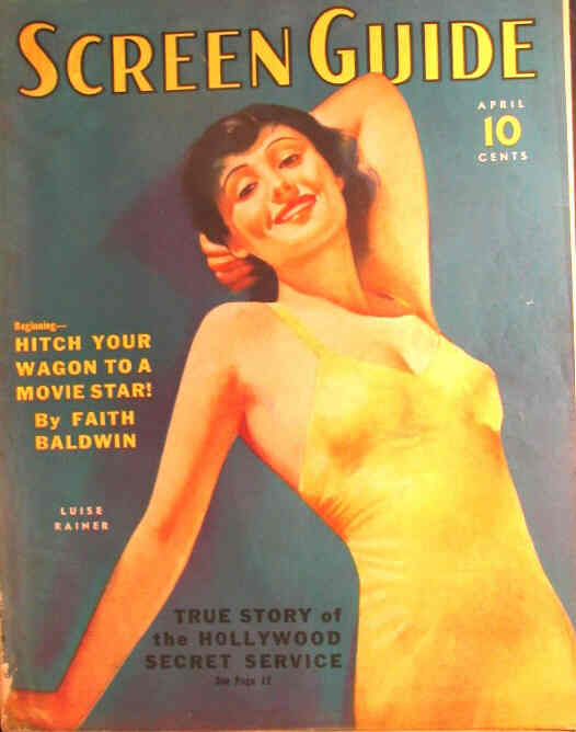 SCREEN GUIDE magazine cover April 1937