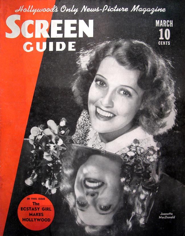 SCREEN GUIDE magazine cover March 1938