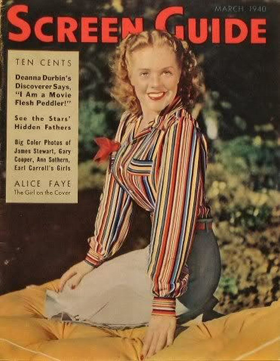 SCREEN GUIDE magazine cover March 1940