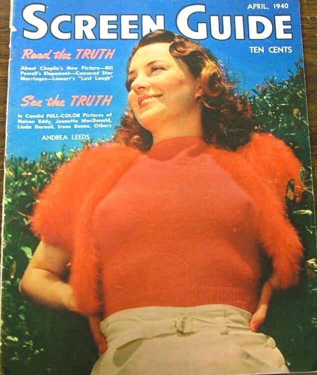 SCREEN GUIDE magazine cover April 1940