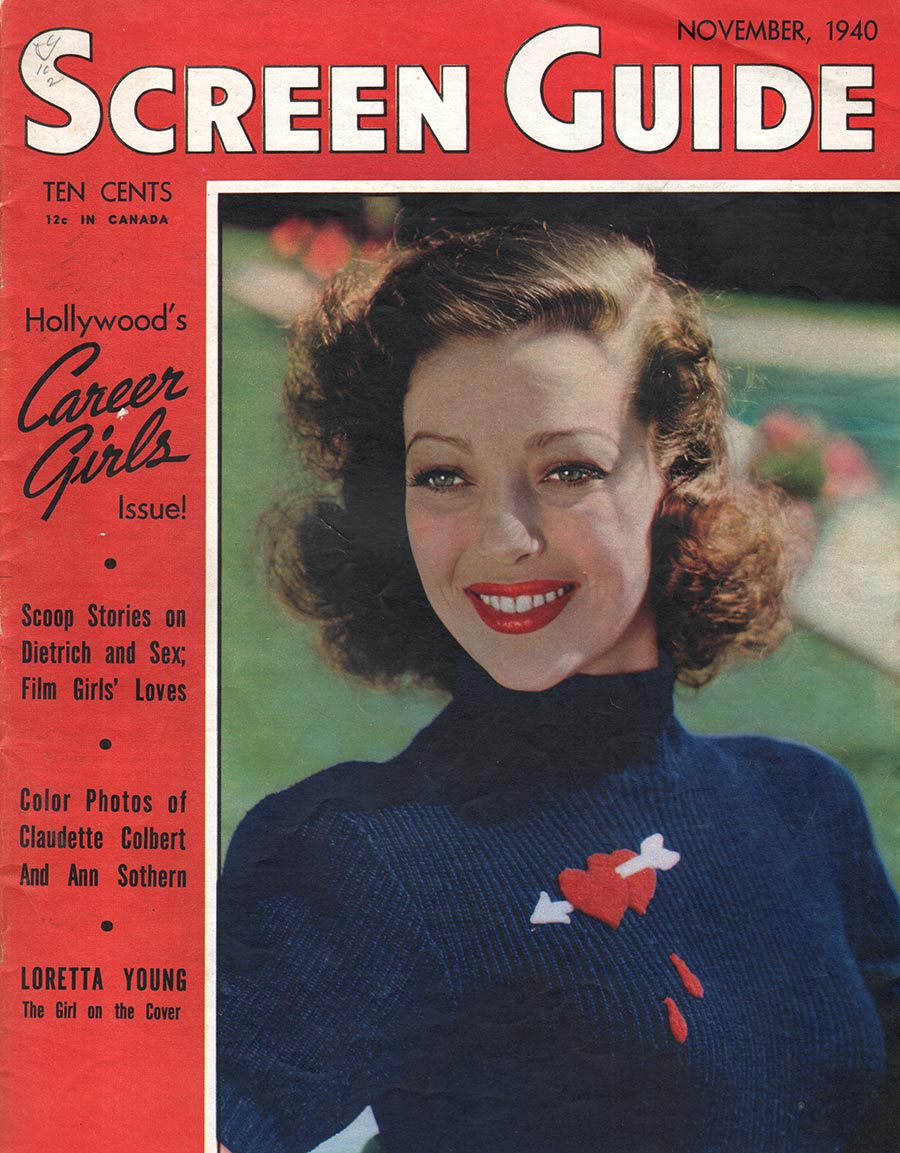 SCREEN GUIDE magazine cover November 1940