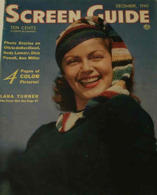 SCREEN GUIDE magazine cover December 1940