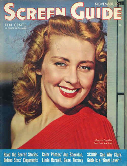 SCREEN GUIDE magazine cover November 1941
