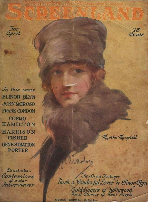 SCREENLAND magazine cover April 1922