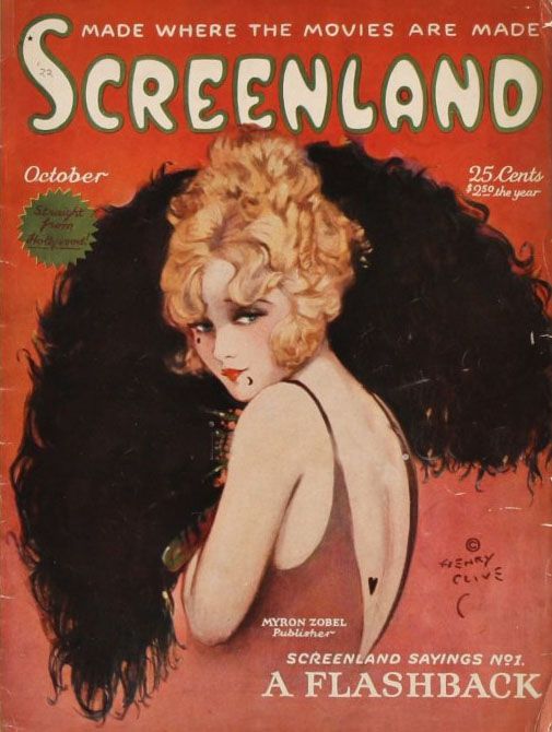 SCREENLAND magazine cover October 1922