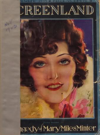 SCREENLAND magazine side cover November 1923