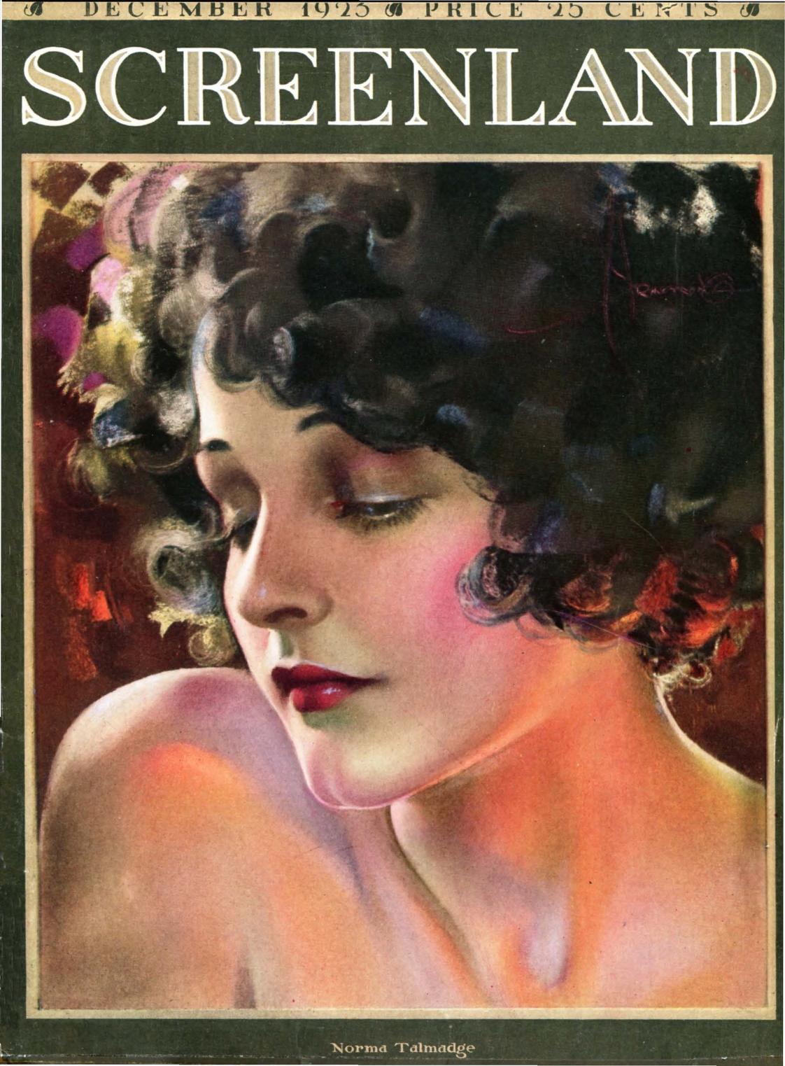 SCREENLAND magazine cover December 1923