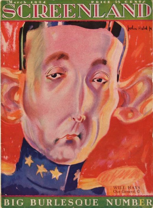 SCREENLAND magazine side cover March 1924