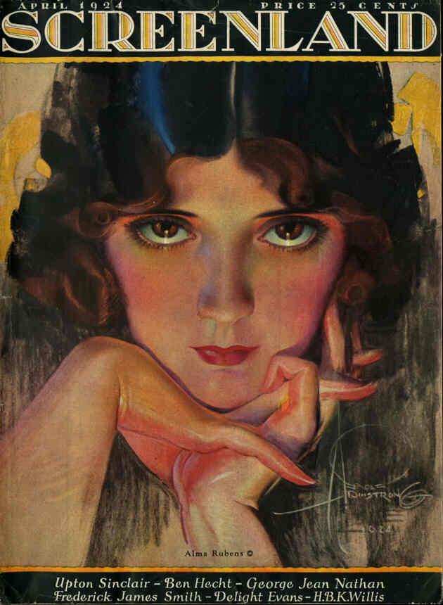 SCREENLAND magazine side cover April 1924