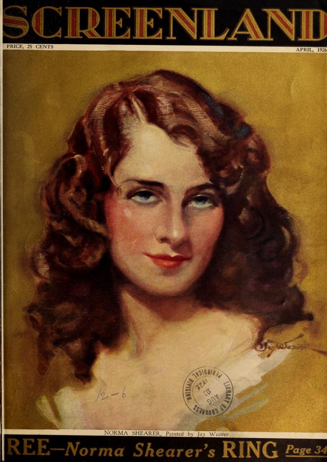 SCREENLAND magazine cover April 1926