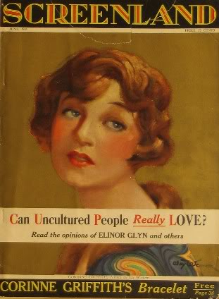 SCREENLAND magazine side cover June 1926