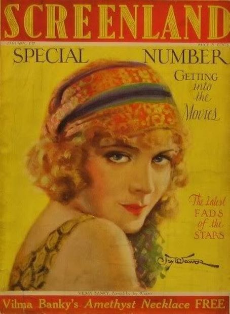 SCREENLAND magazine side cover January 1927