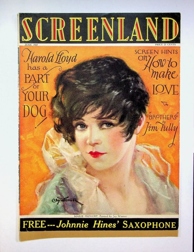 SCREENLAND magazine side cover June 1927