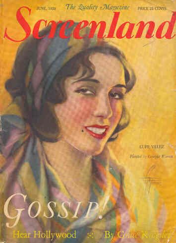 SCREENLAND magazine side cover June 1928