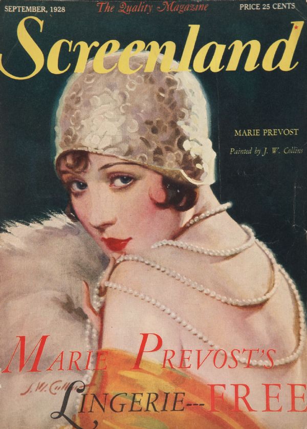SCREENLAND magazine side cover September 1928