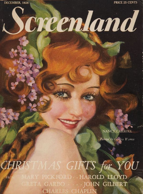 SCREENLAND magazine side cover December 1928