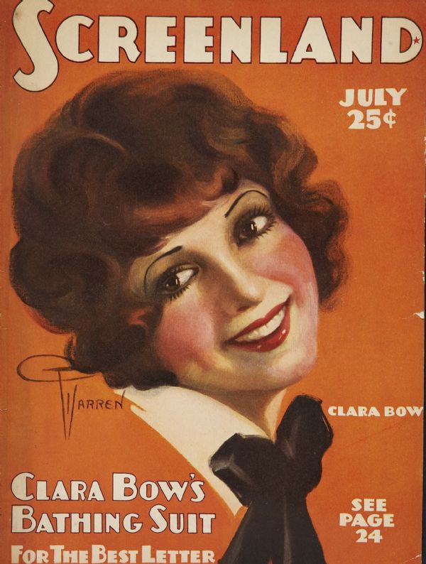 SCREENLAND magazine side cover July 1929