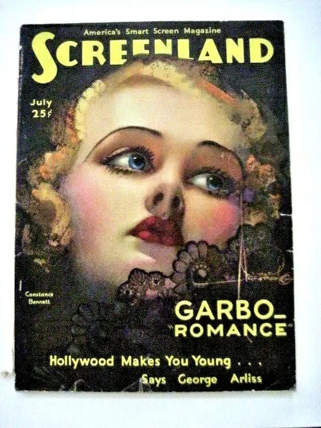 SCREENLAND magazine side cover July 1930