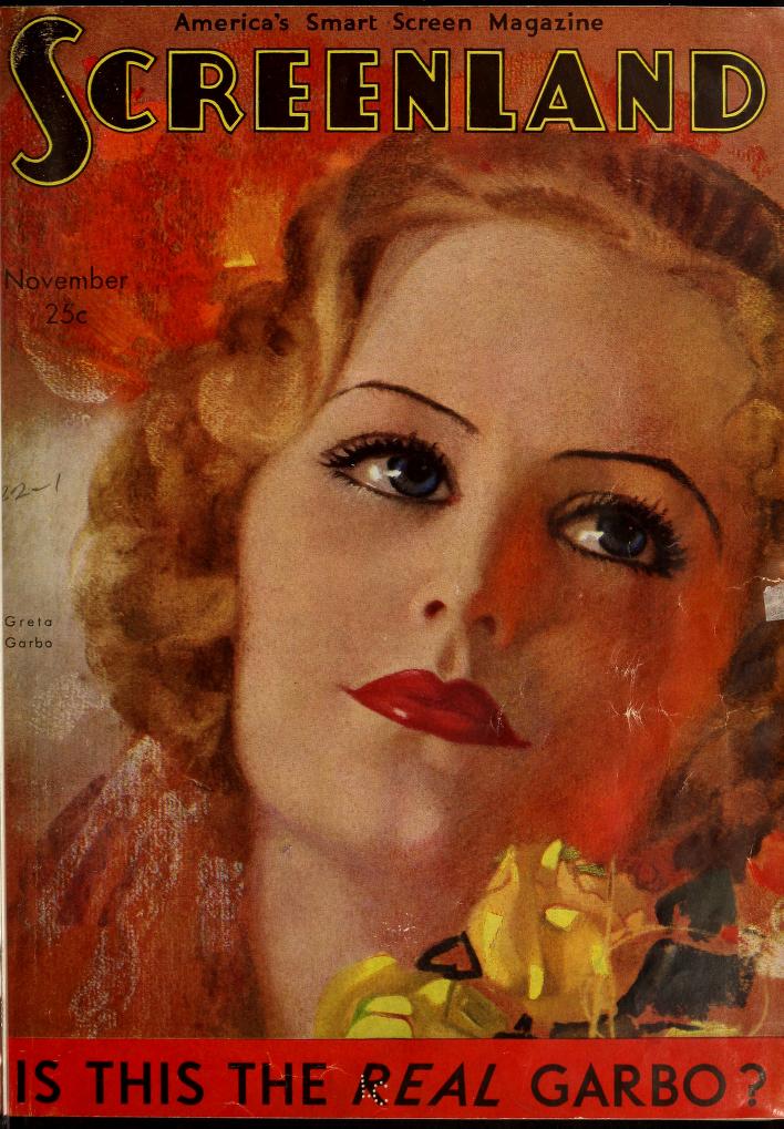 SCREENLAND magazine side cover November 1930