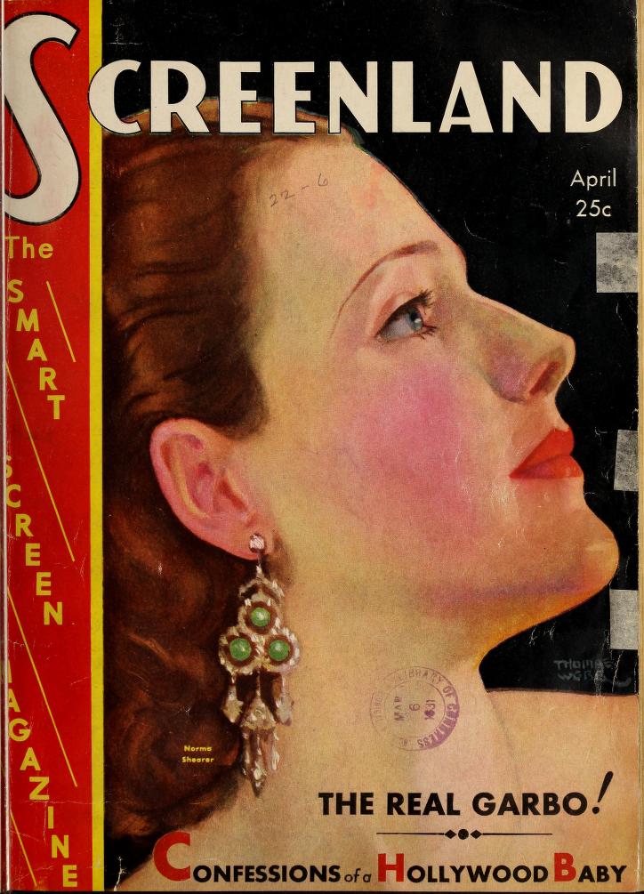 SCREENLAND magazine side cover April 1931