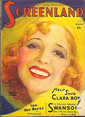 SCREENLAND magazine side cover August 1931