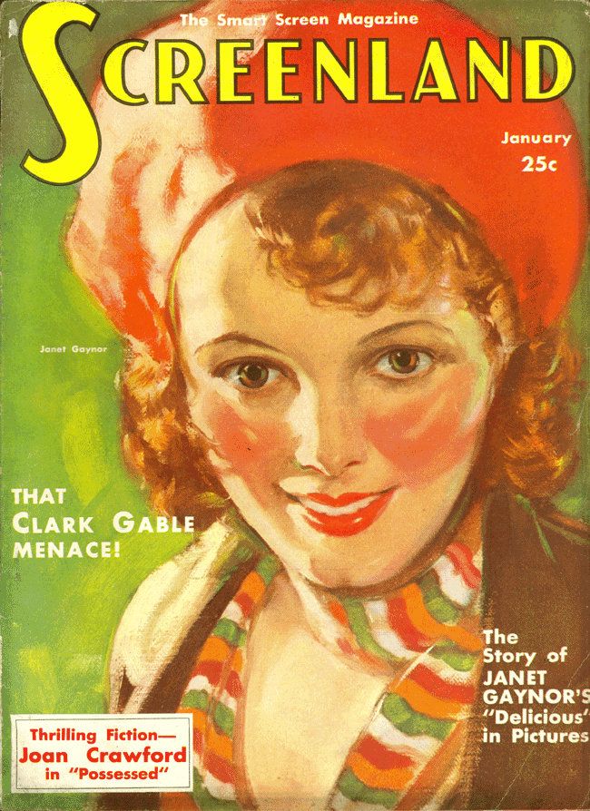 SCREENLAND magazine side cover January 1932