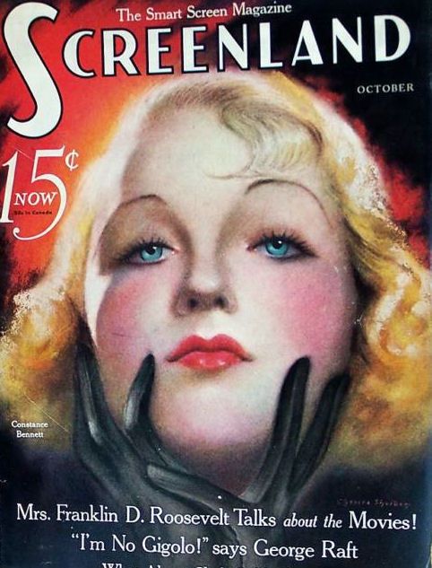 SCREENLAND magazine side cover October 1932
