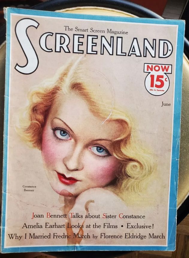 SCREENLAND magazine side cover June 1933