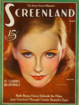 SCREENLAND magazine side cover August 1933