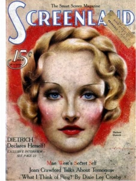 SCREENLAND magazine side cover October 1933