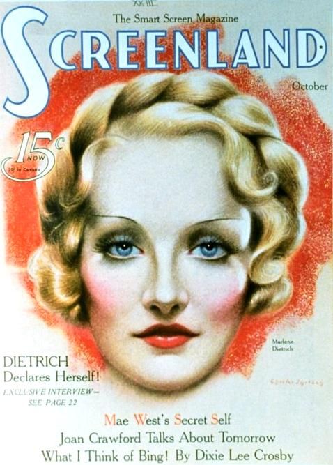 SCREENLAND magazine side cover October 1934