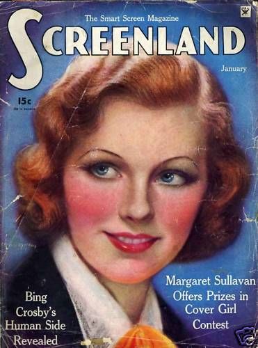SCREENLAND magazine side cover January 1935
