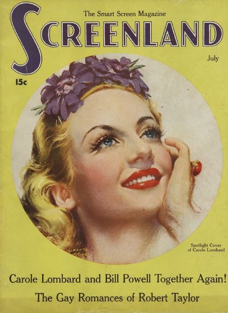 SCREENLAND magazine side cover July 1936